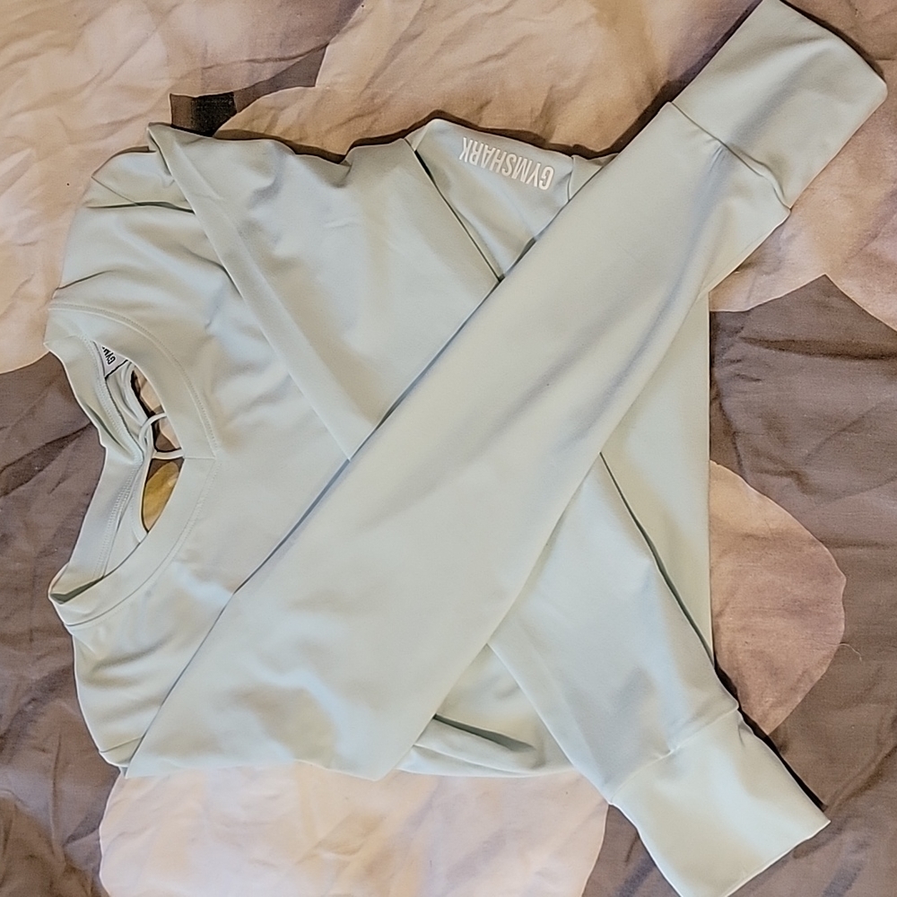 Mint Green Gymshark Pause Crop